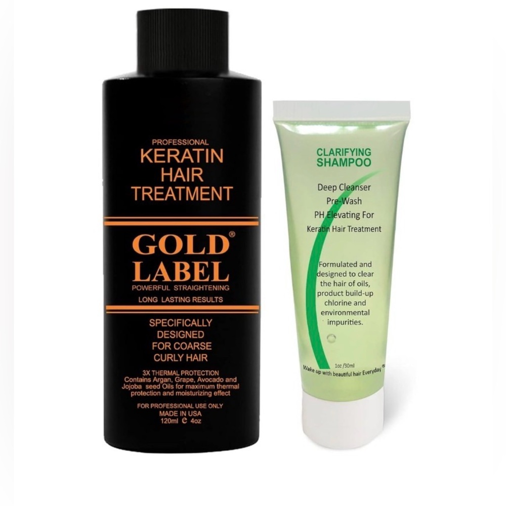 Gold Label Brazilian Keratin Hair Complex Treatment Straightening Coarse Hair